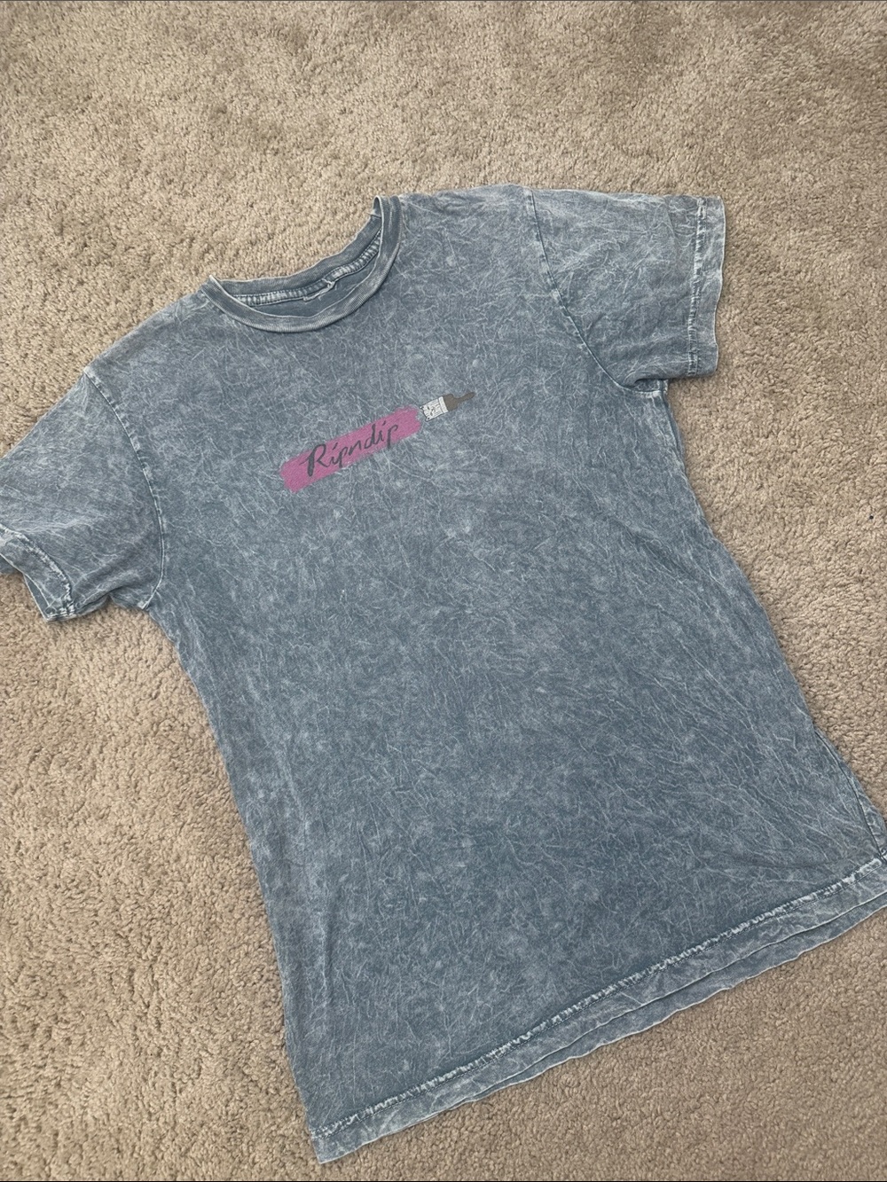 Ripndip Blue and Teal Bob Ross Cat Art Print Tee